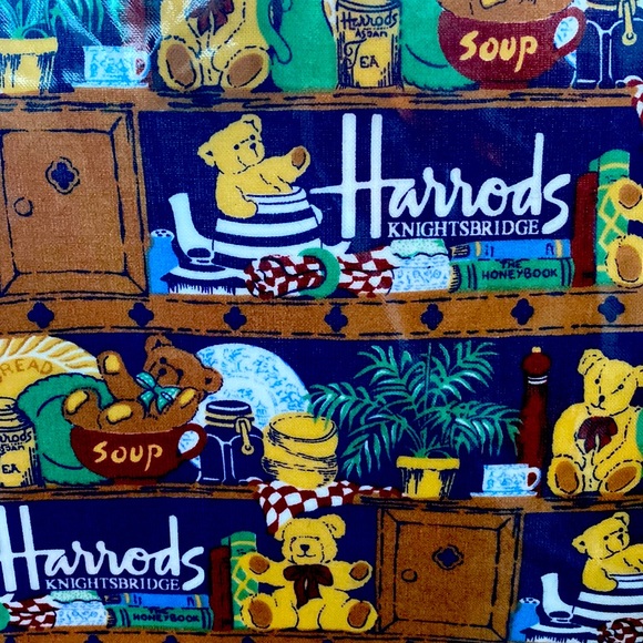 Harrods Knightsbridge Tote Bag Teddy Bear PVC - Picture 2 of 5